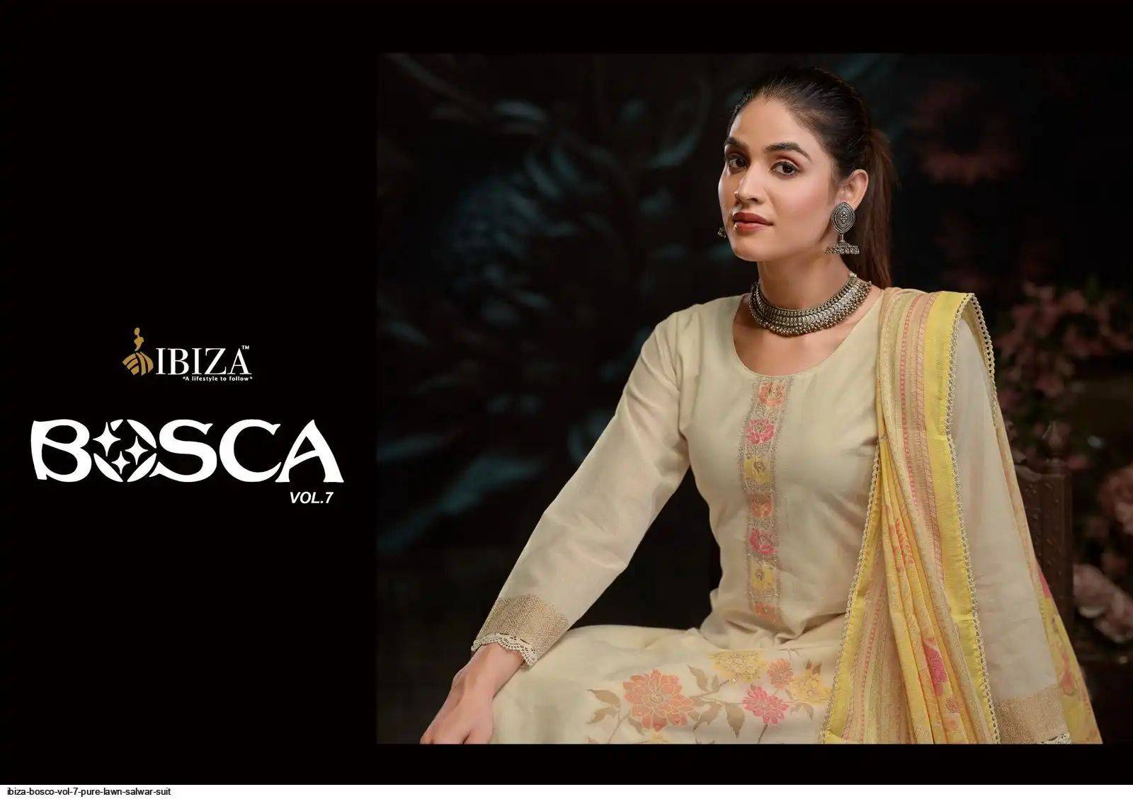 Ibiza bosco vol 7 lawn cotton dress material in wholesale rate